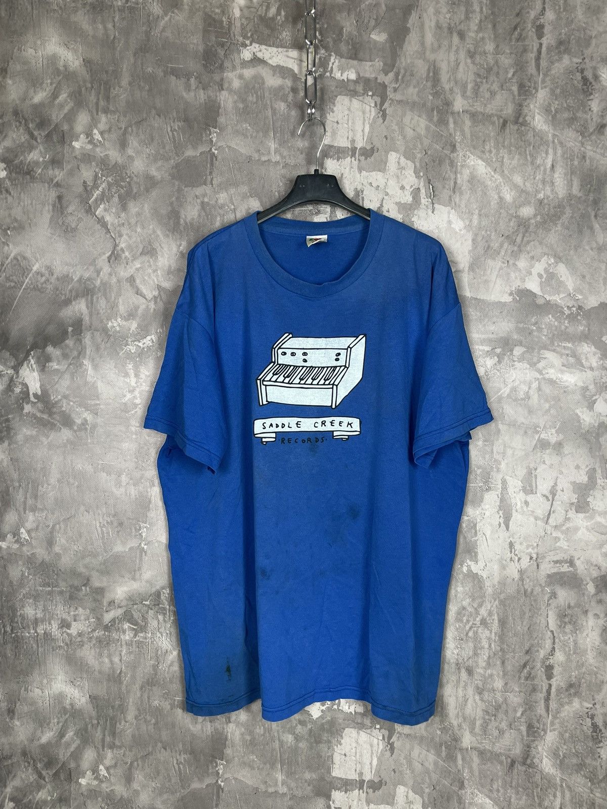 Rap Tees × Vintage Sadle Creek Records Y2K distressed Blue T shirt Size US XL / EU 56 / 4 - 1 Thumbnail