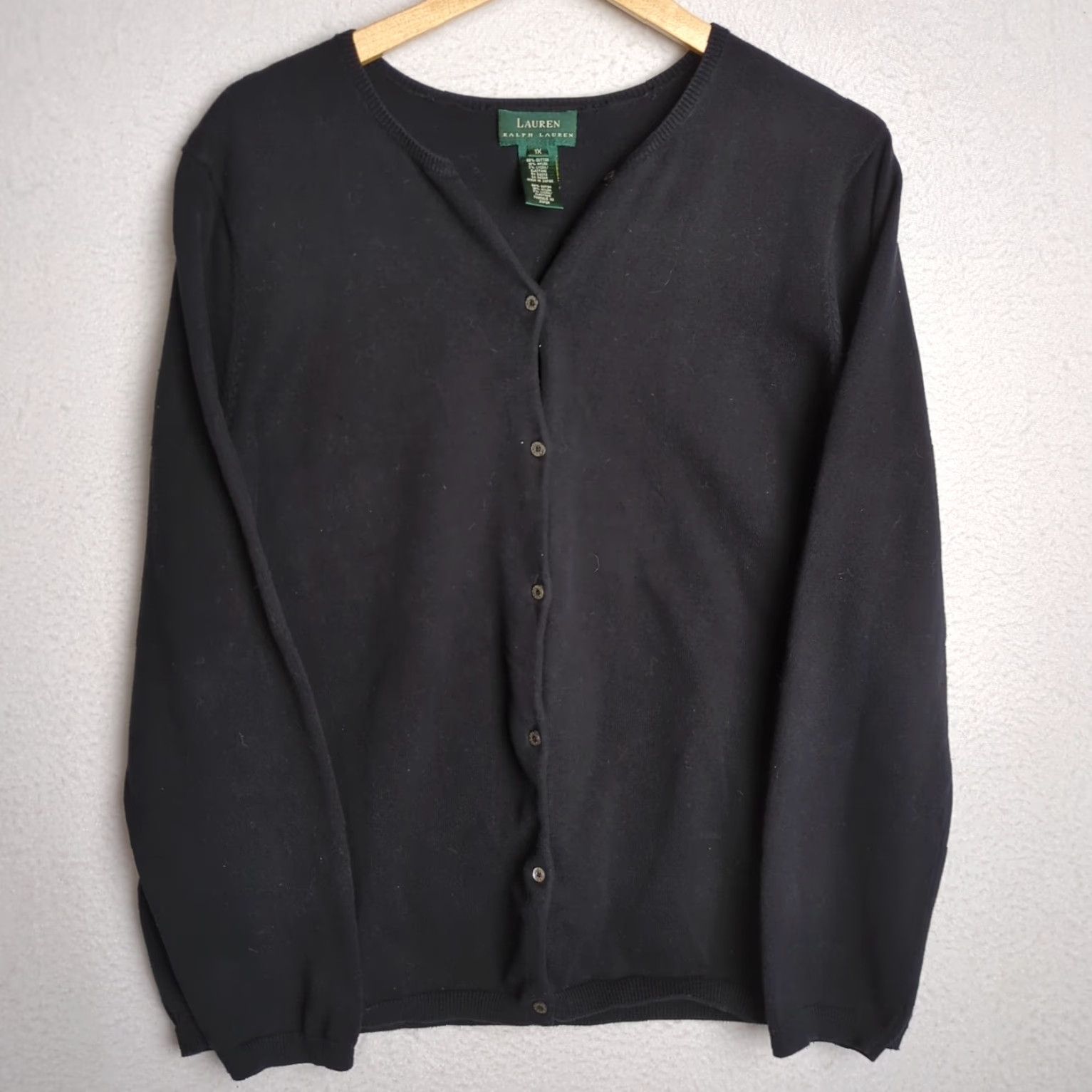 Ralph Lauren Ralph Lauren Cardigan Shirt Women Black Button Up Size 1X XL Size XL / US 12-14 / IT 48-50 - 2 Thumbnail