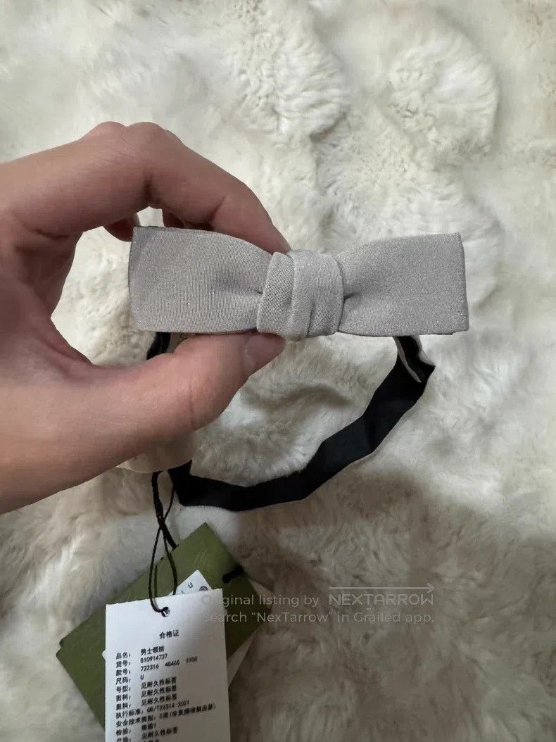 Gucci Guicci Silk Bow Tie Size ONE SIZE - 4 Thumbnail