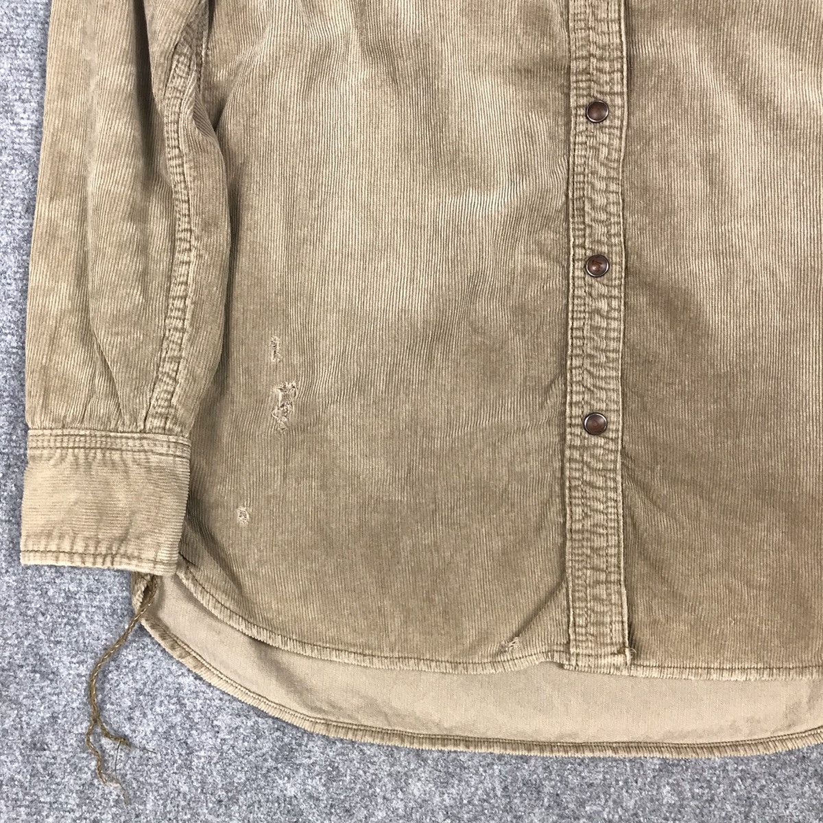 If Six Was Nine Genuine vintage Goa corduroy Distressed Snap button Shirt Size US S / EU 44-46 / 1 - 3 Thumbnail
