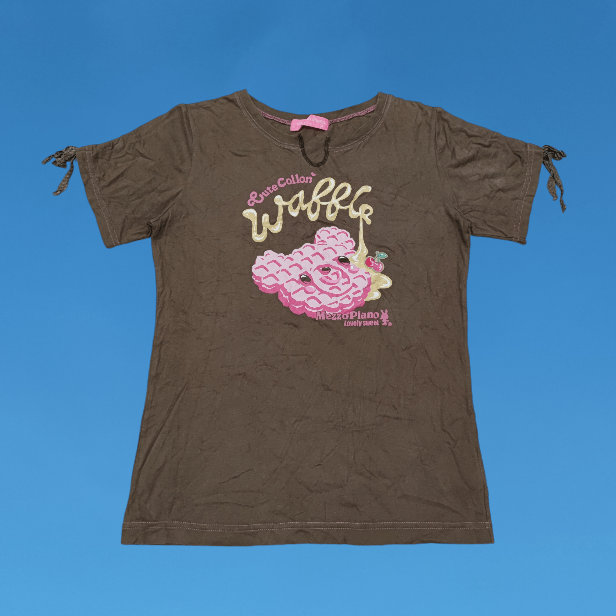 Angel Blue × Hysteric Glamour × Japanese Brand 2000s Mezzo Piano Waffle Cute Collon Baby T Shirt Size M / US 6-8 / IT 42-44 - 1 Thumbnail