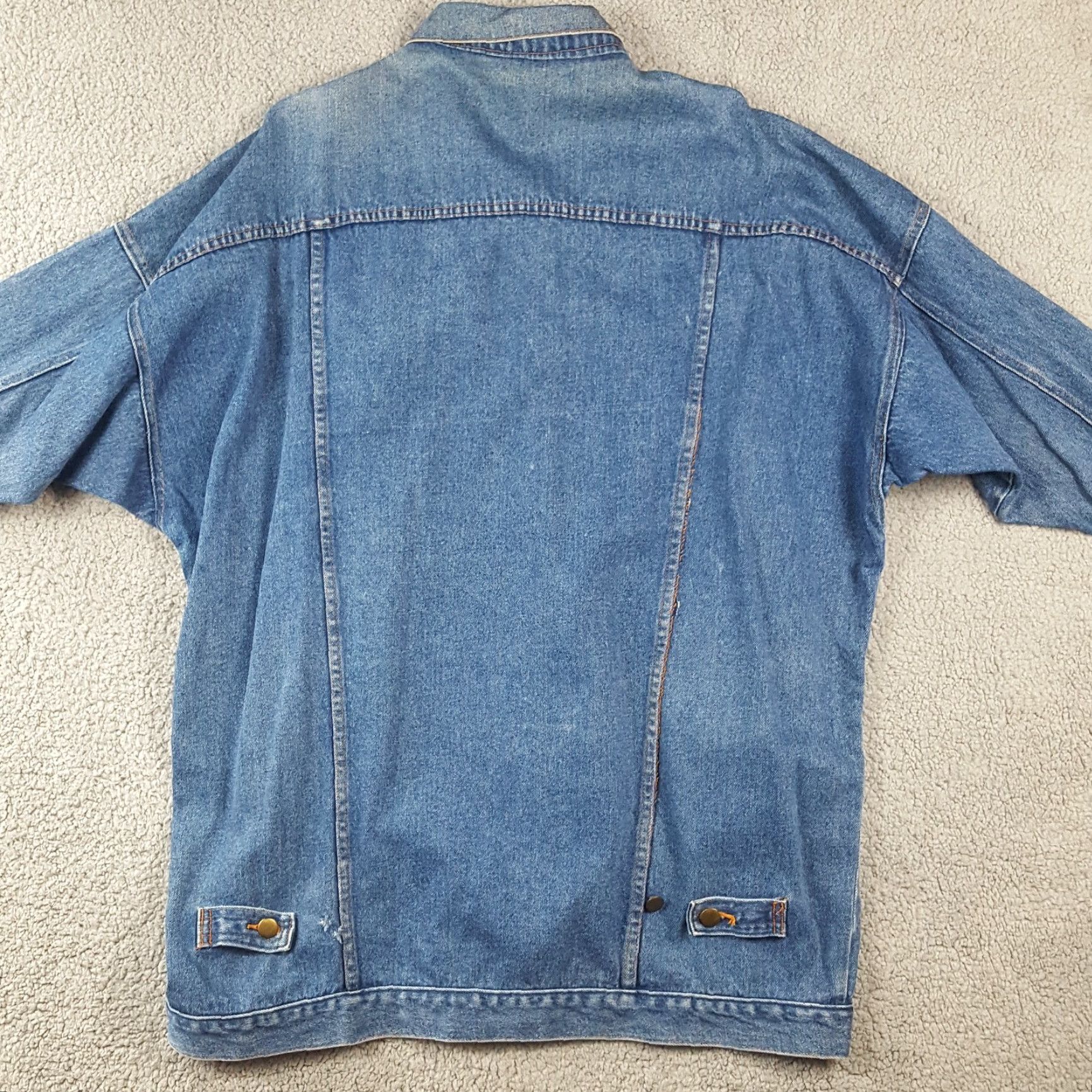 Denime VINTAGE Women's Small Denim Jacket Casual Western Grunge Biker 80s Y2K Cotton Blue Size 28" / US 6 / IT 42 - 7 Thumbnail