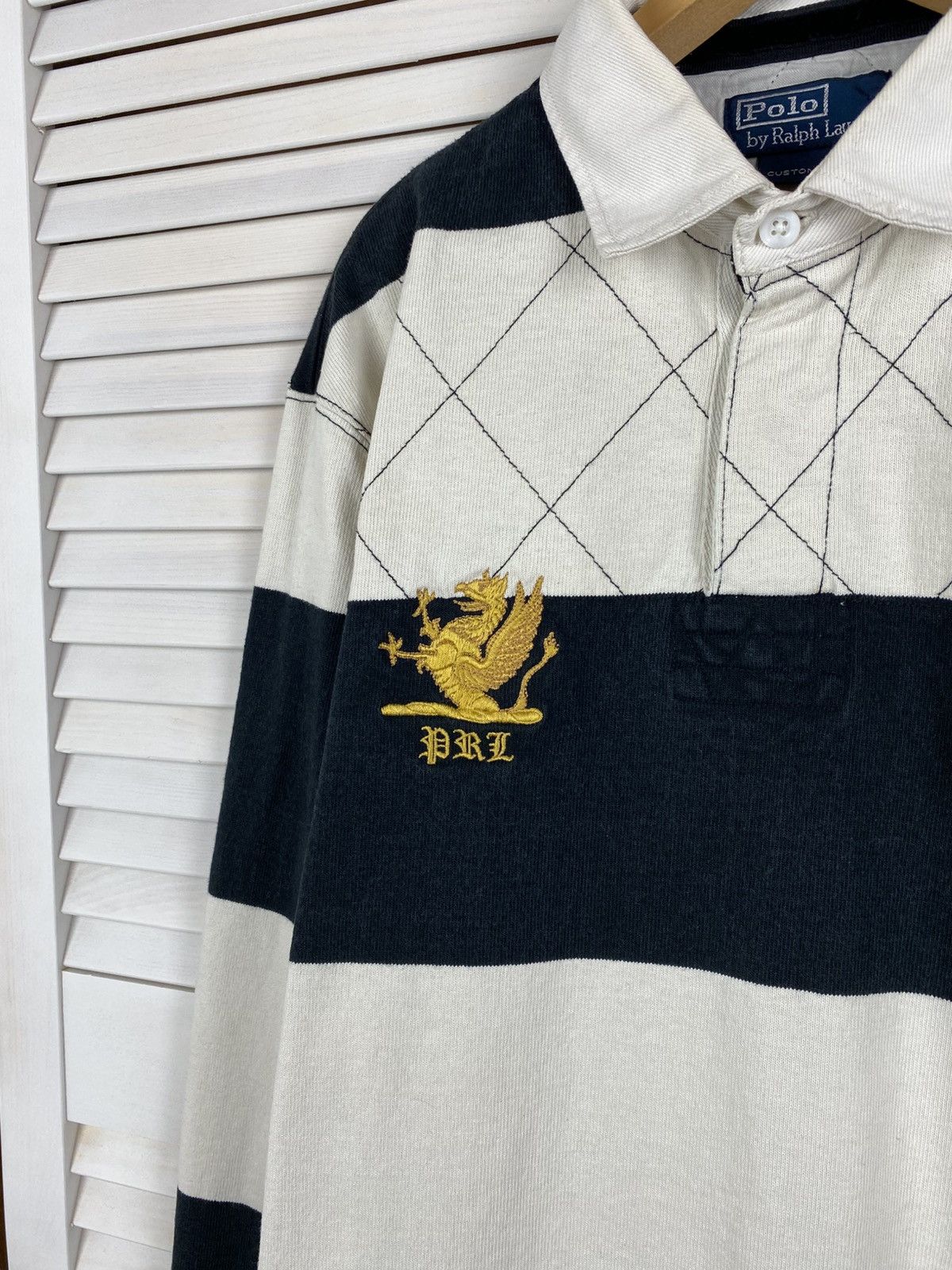 Polo Ralph Lauren Vintage Polo Ralph Lauren Heavyweight Rugby Striped Long #5 Size US L / EU 52-54 / 3 - 5 Thumbnail