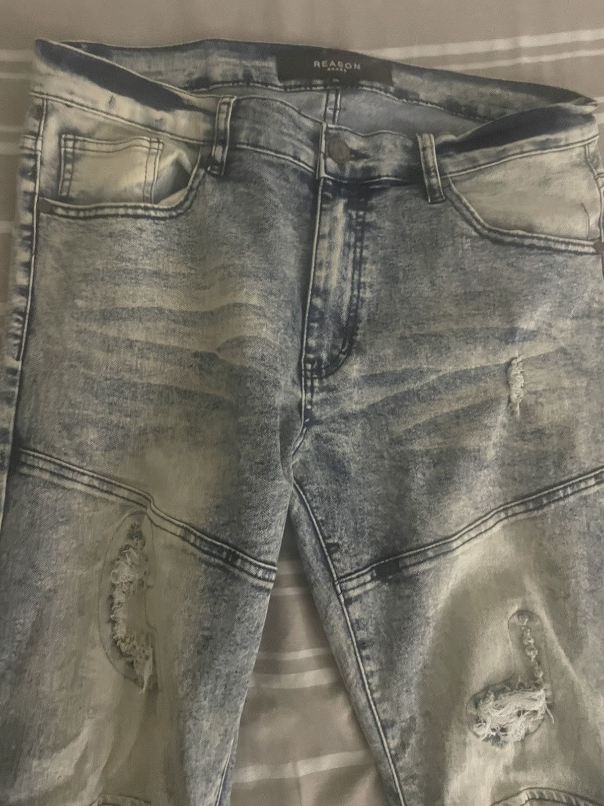 Reason Skinny Jeans Denim Ripped Size US 36 / EU 52 - 7 Thumbnail