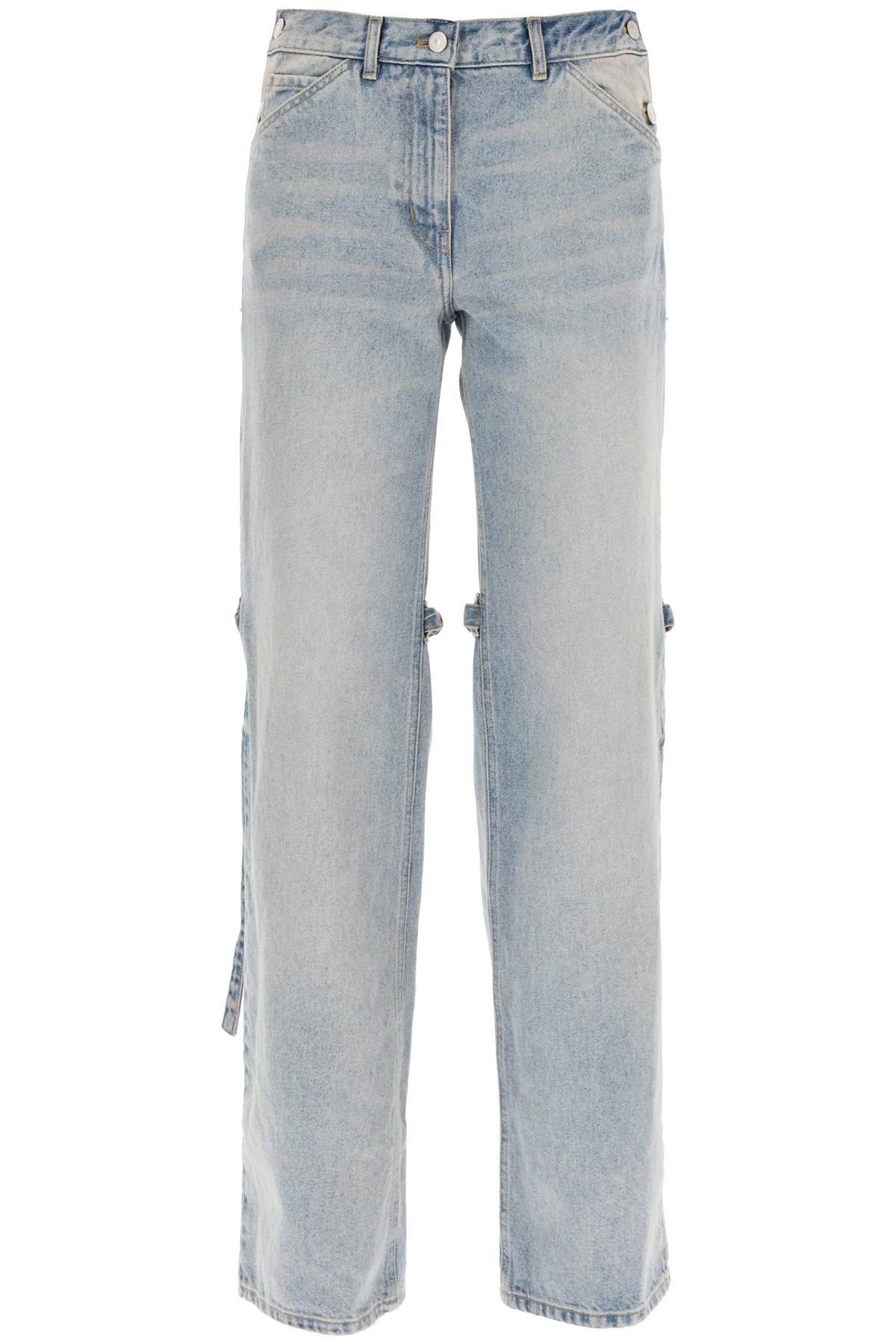image of Courreges "denim Sailor-Style Baggy in Light Blue Wash, Women's (Size 26)