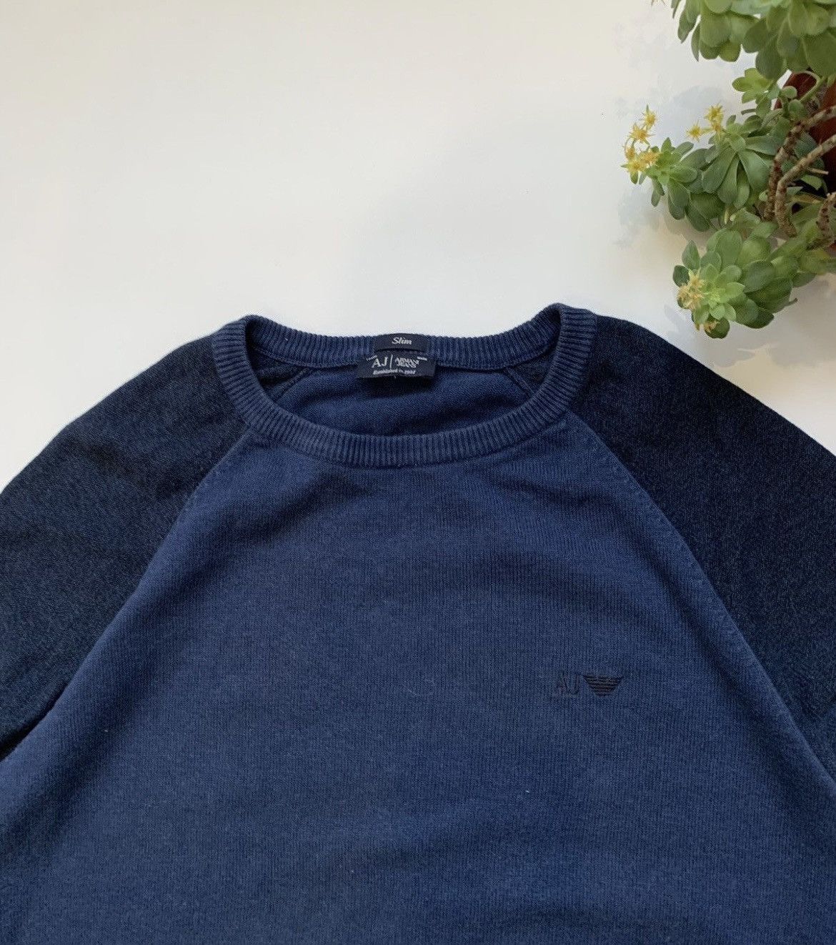 Armani Vintage Armani Jeans Blue Sweater Size US M / EU 48-50 / 2 - 3 Thumbnail