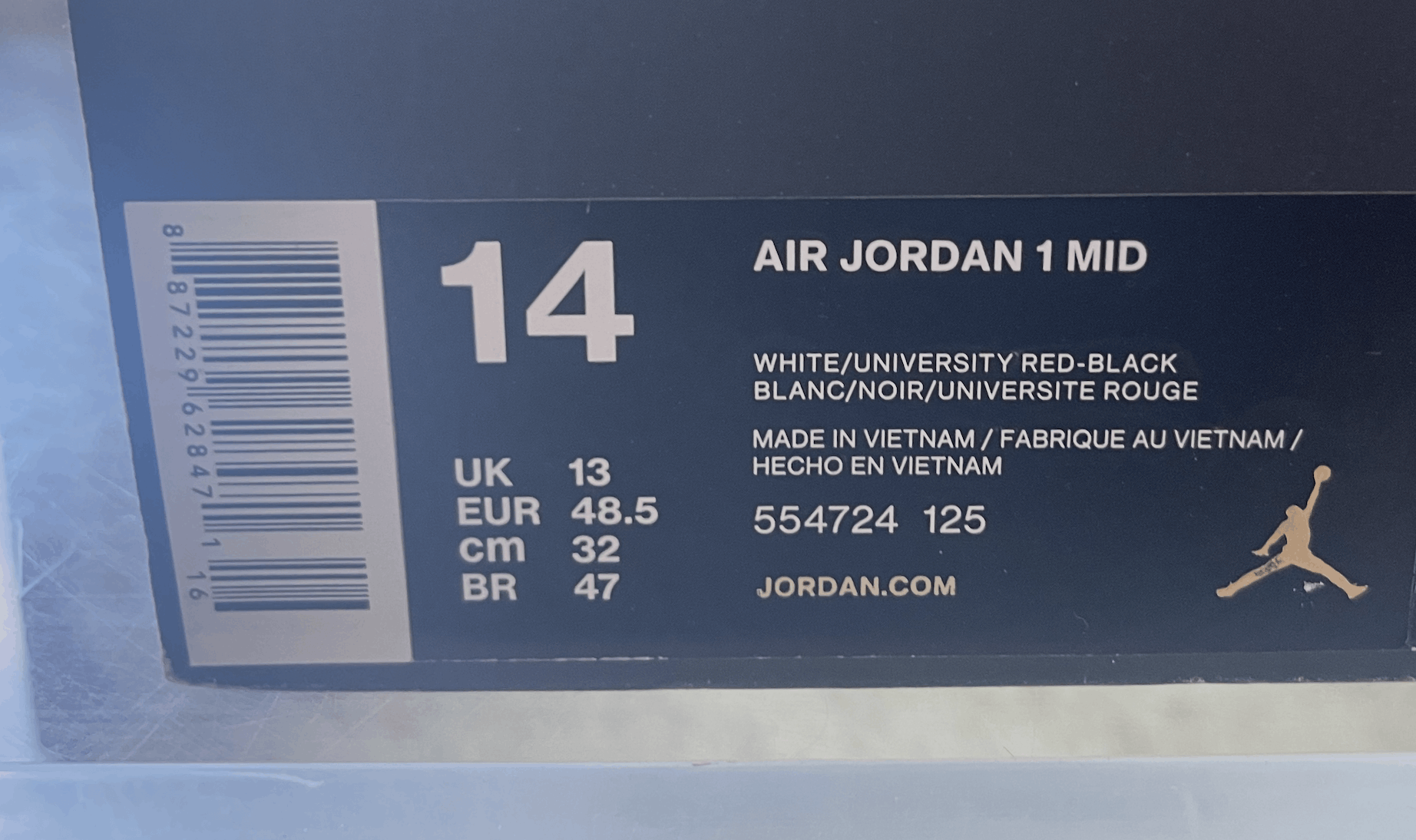 Nike Nike Jordan 1 mid Bred Multi-Color Size US 14 / EU 47 - 9 Thumbnail