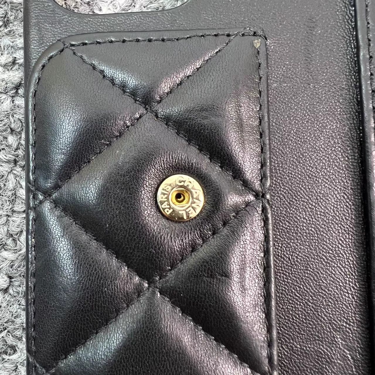 Chanel Chanel Black Lambskin Gold Ball Chain Phone Case K12 Size ONE SIZE - 6 Thumbnail
