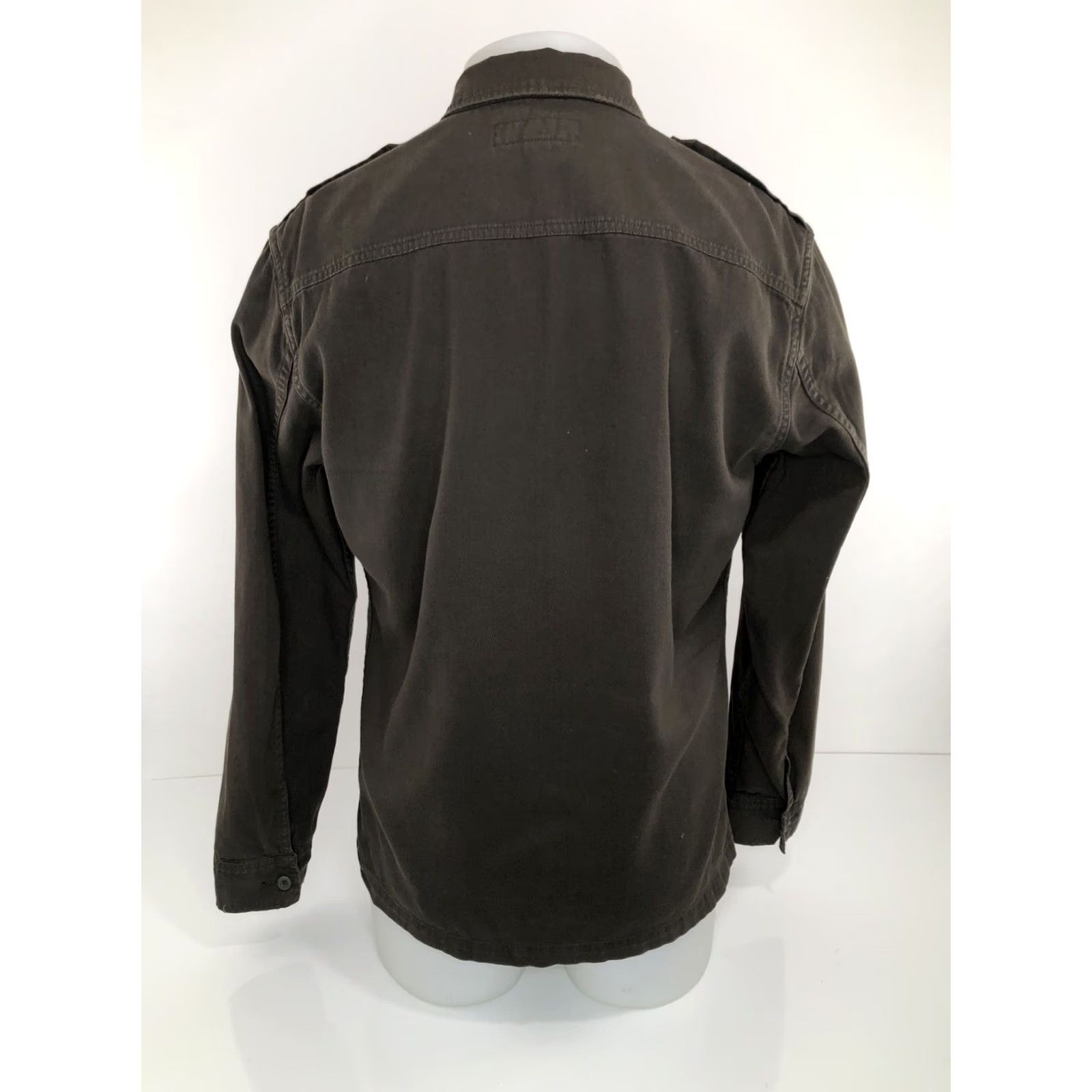 Allsaints All Saints Military Mens Md. Shirt LS Button-Up M Color Slightly Greenish Brown Size US M / EU 48-50 / 2 - 4 Thumbnail