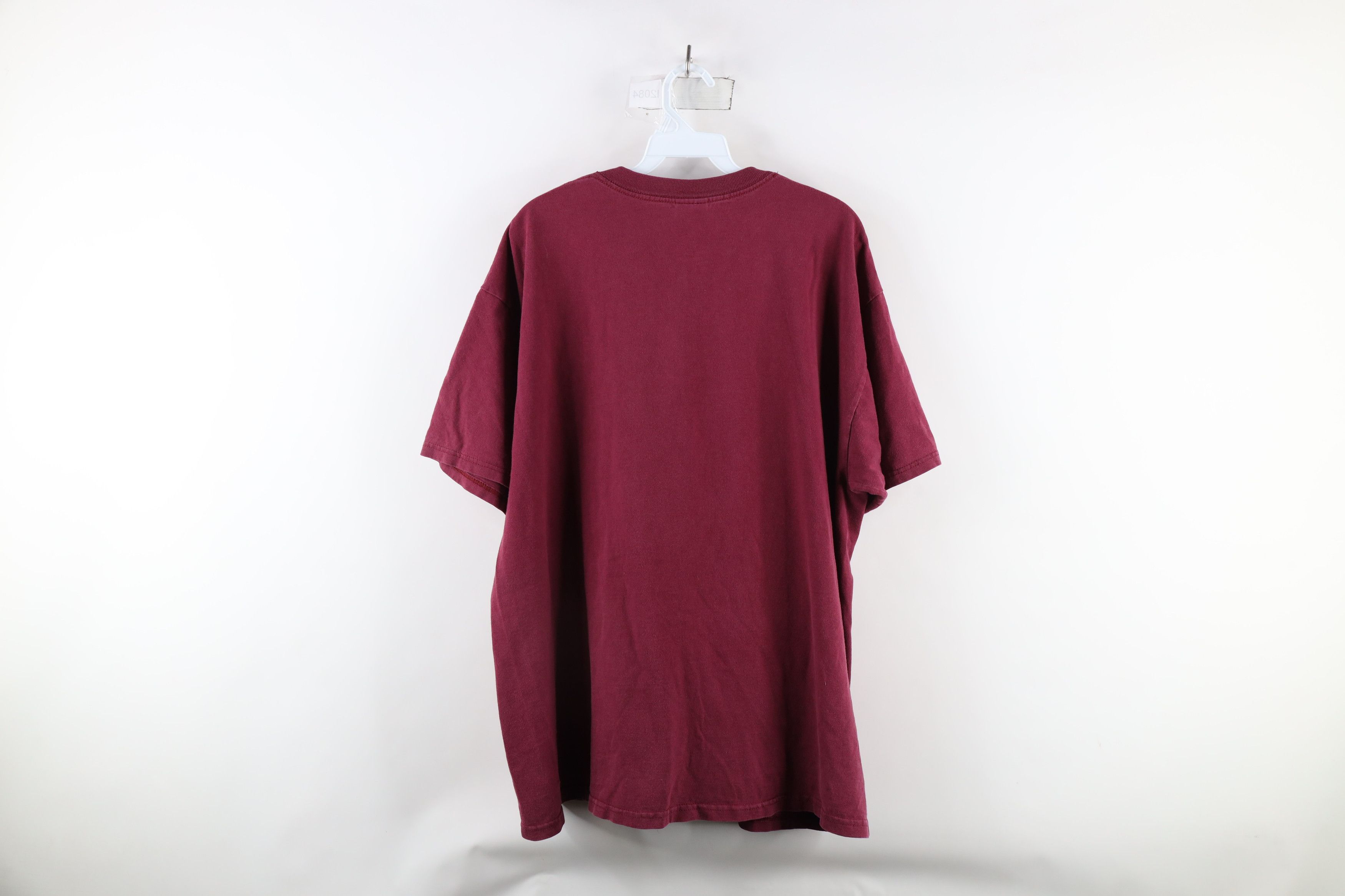 Vintage Vintage 90s Spell Out PowerBar Short Sleeve T-Shirt Burgundy Size US XL / EU 56 / 4 - 9 Thumbnail