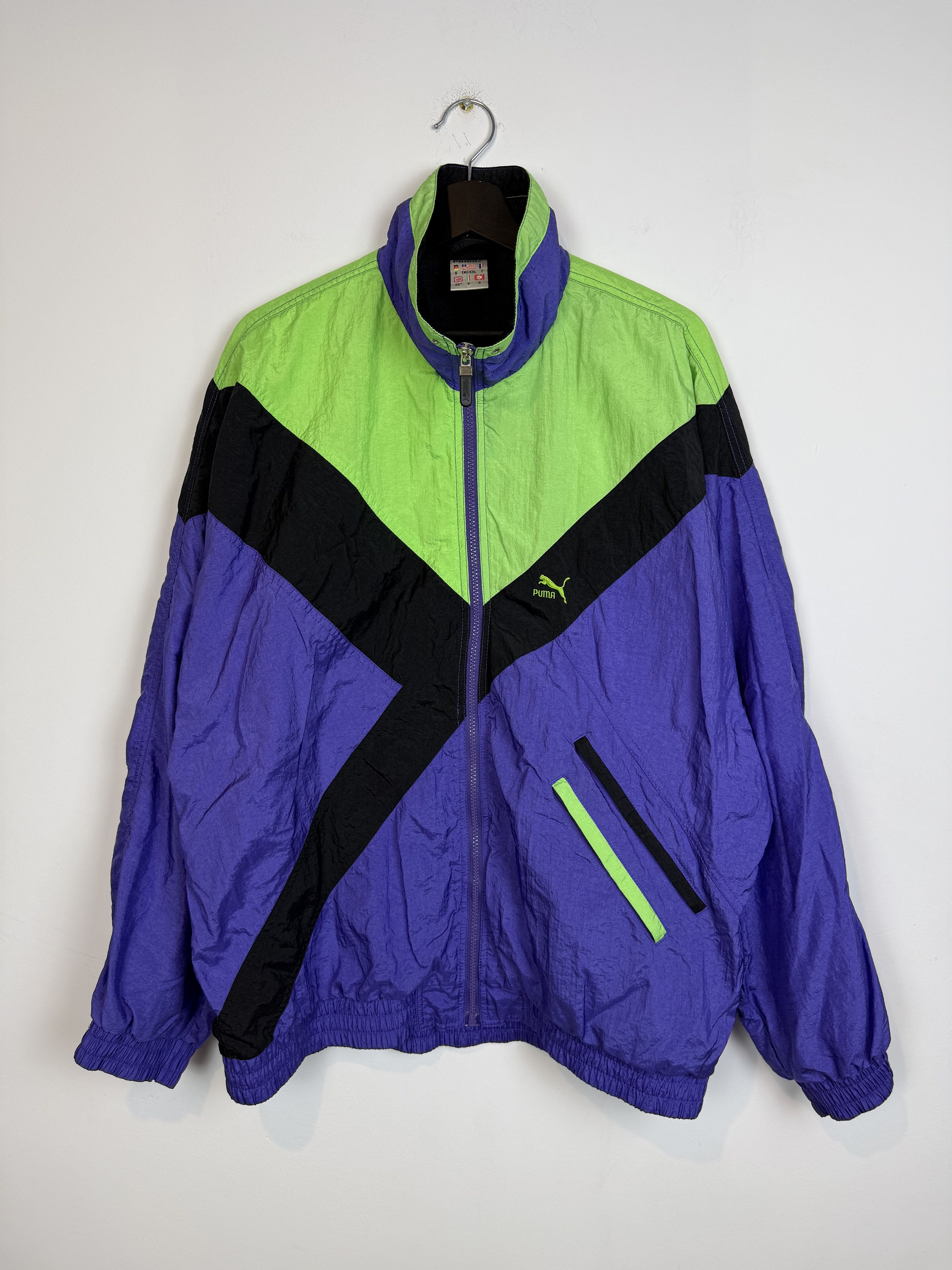 Puma Vintage 80s Puma Windbreaker Tracksuit Purple Green Actual L Size US L / EU 52-54 / 3 - 2 Thumbnail