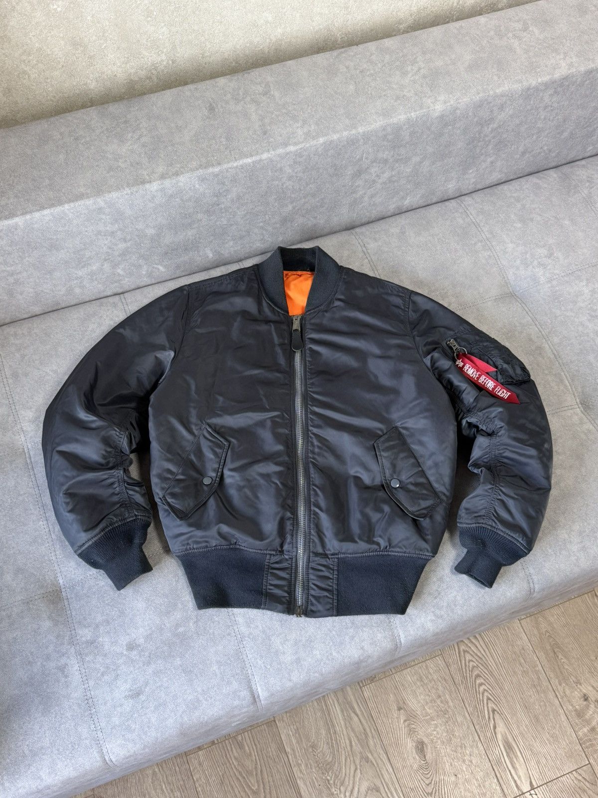 Alpha Industries × Vintage Vintage Alpha Industries MA-1 flyers bomber jacket military Size US S / EU 44-46 / 1 - 3 Thumbnail