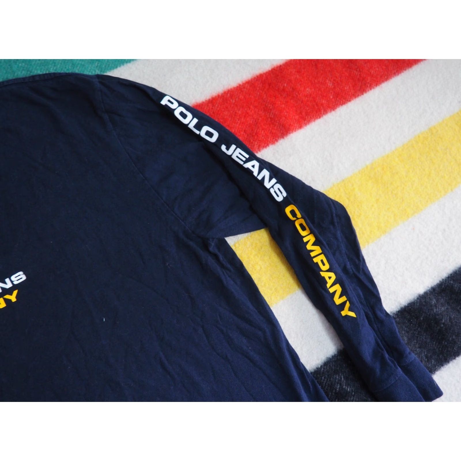 Ralph Lauren VTG Y2k Polo Jeans Ralph Lauren Spellout Logo Navy Blue L/S Tee T-Shirt L Mens Shirt Long Sleeve Blue RL Polo Jeans Logo 90s 00s Shirts Size US L / EU 52-54 / 3 - 4 Thumbnail