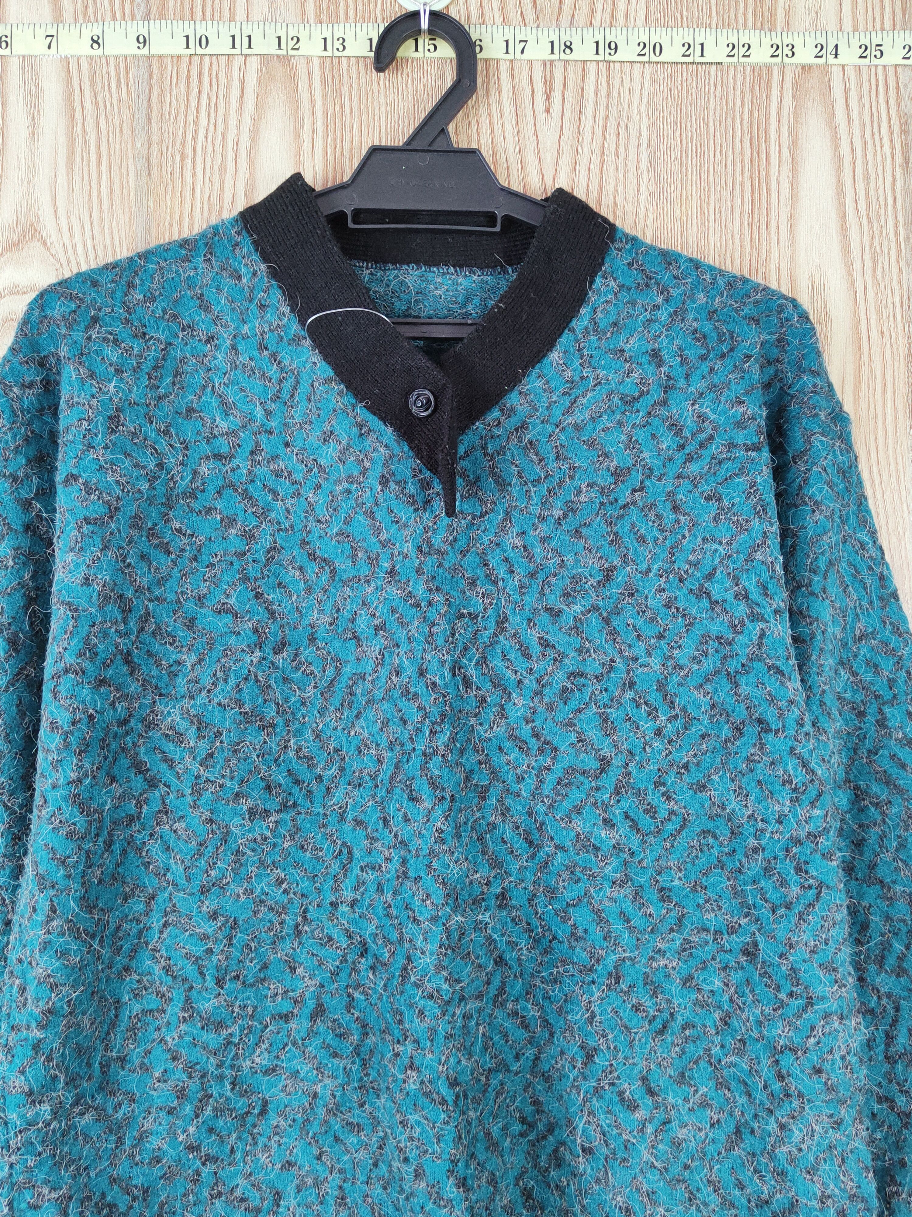 Homespun Knitwear × Japanese Brand × Vintage Japanese Brand Green Knitwear Sweatshirts #W886 Size L / US 10 / IT 46 - 9 Thumbnail