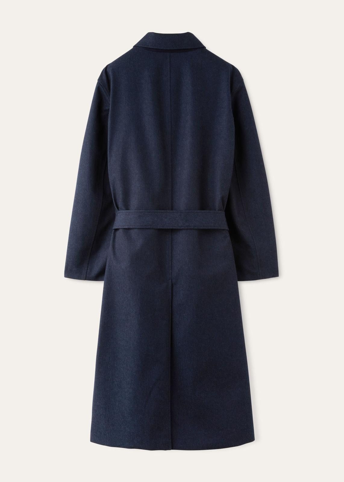 Loro Piana o1srvl11e0525 FAO0532 Yudaki Reversible Coat in Dark Blue Size XS / US 0-2 / IT 36-38 - 2 Thumbnail