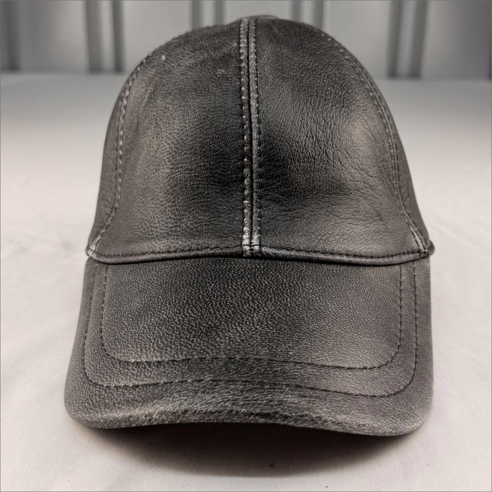 Other NEW Black Leather Baseball Cap - Premium Hat 078 Size ONE SIZE - 1 Thumbnail