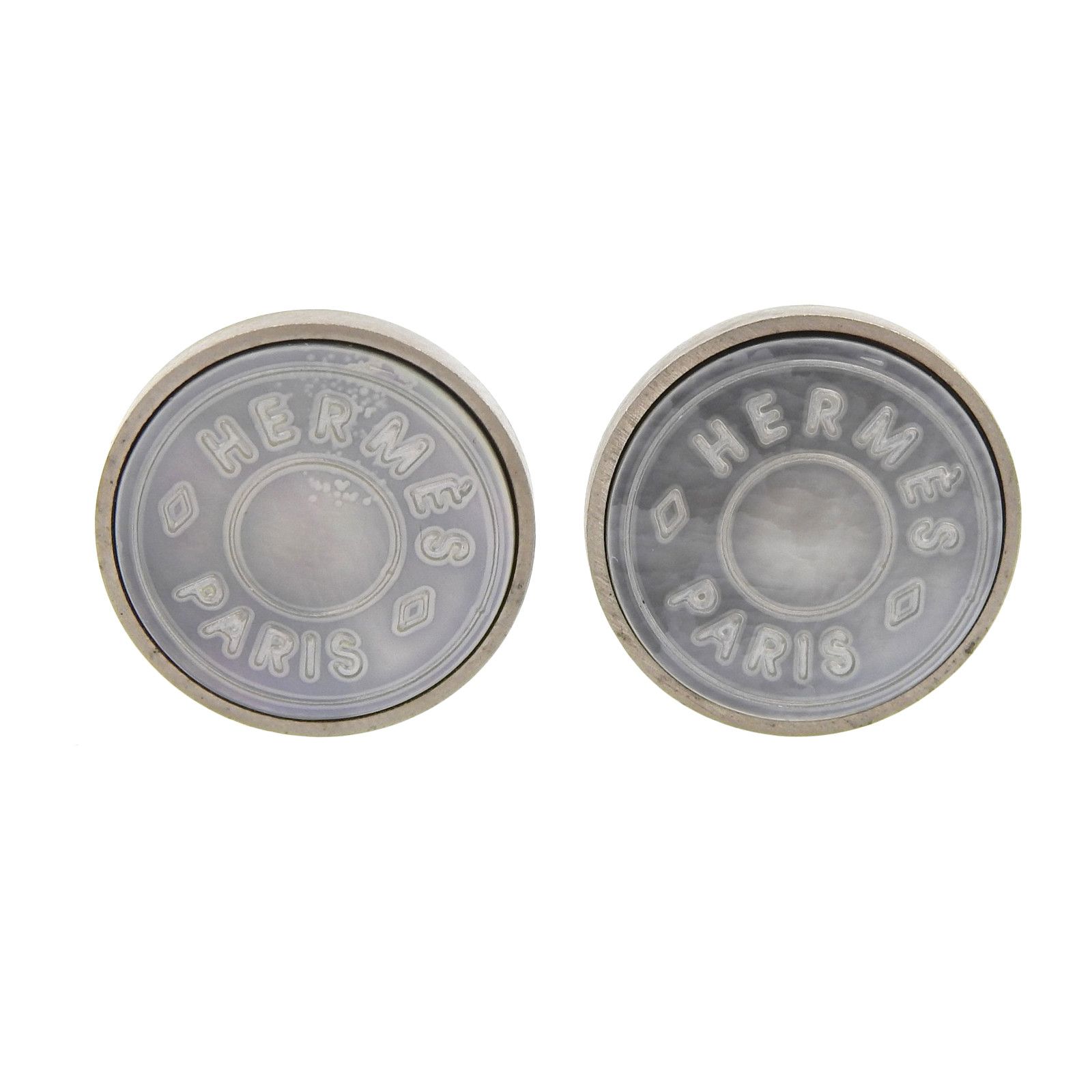 Hermes Hermes Hermes Shell Earrings Metal Earrings DUTY FREE for USA Size ONE SIZE - 1 Thumbnail