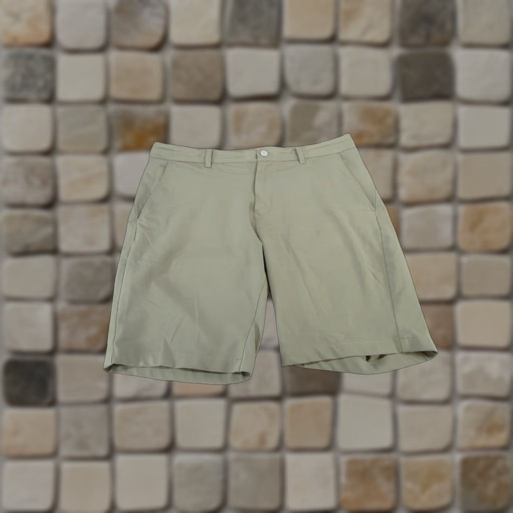Bonobos Bonobos Mens 36 Green Polyester Chino Shorts 10" Golf Casual Travel Workwear Size US 36 / EU 52 - 1 Thumbnail