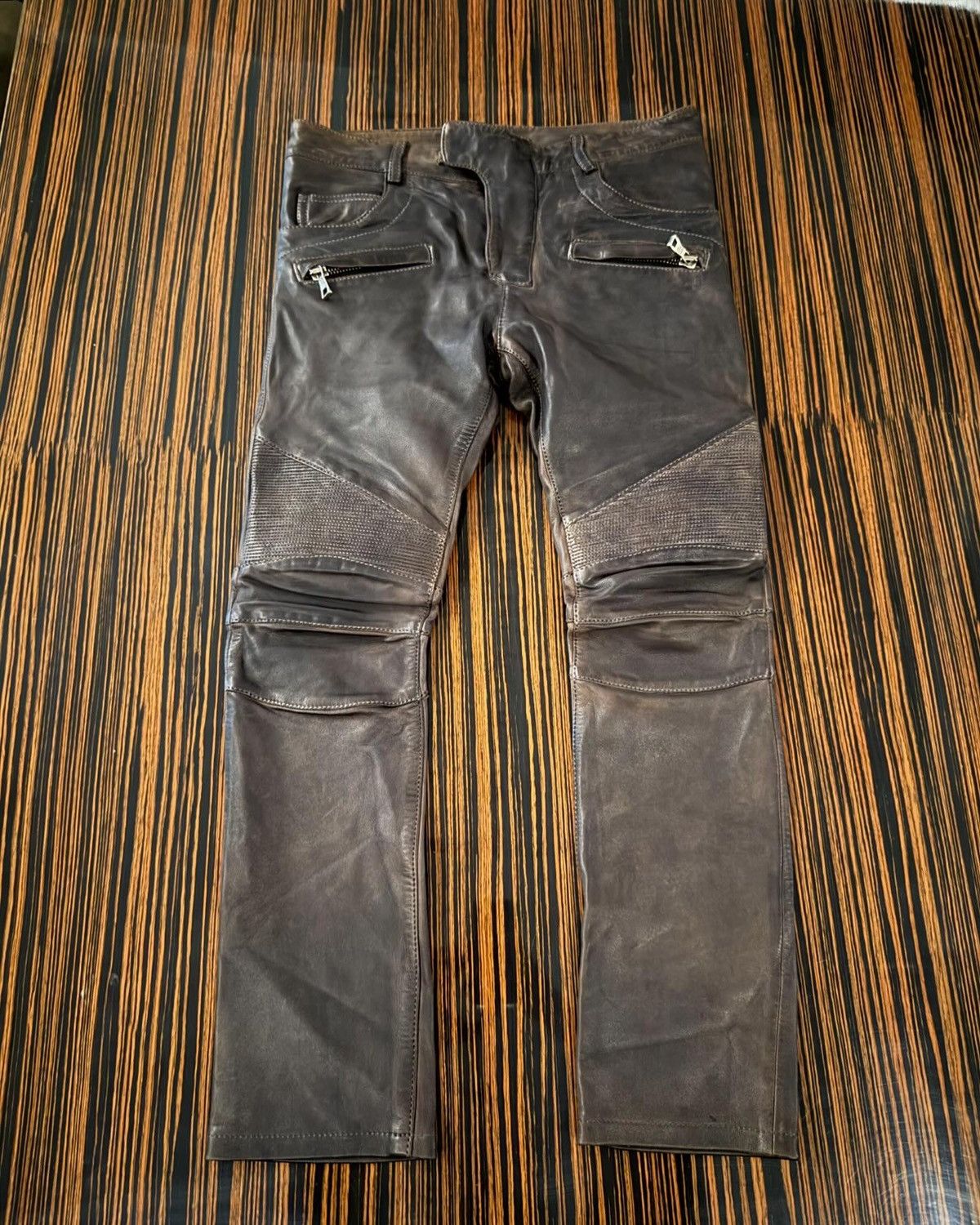 Balmain Balamin 2011 lether pants Size 27" / US 4 / IT 40 - 1 Thumbnail