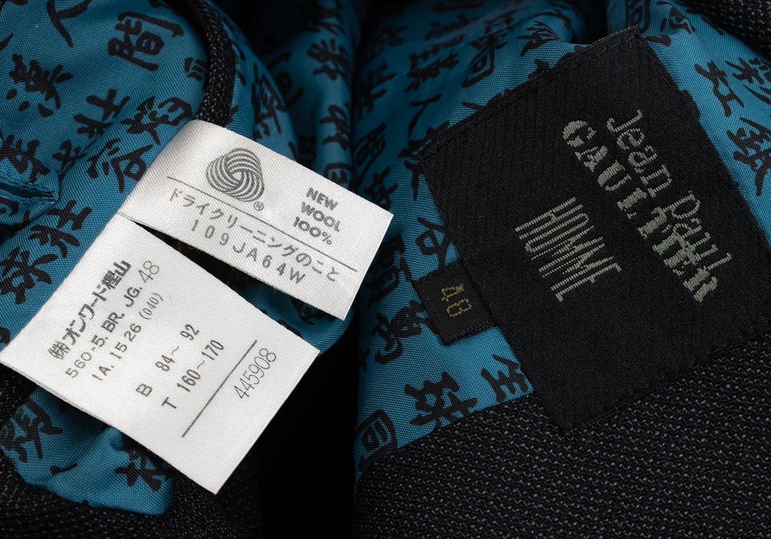 Jean Paul Gaultier Charcoal Peak Lapel Wool Jacket Size 48 Size US M / EU 48-50 / 2 - 17 Thumbnail
