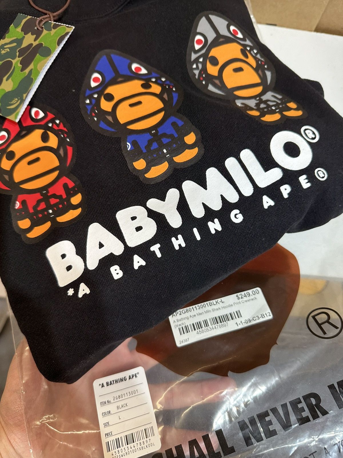 Bape Bathing Ape Bape Crewneck Sweatshirt Size US L / EU 52-54 / 3 - 3 Thumbnail