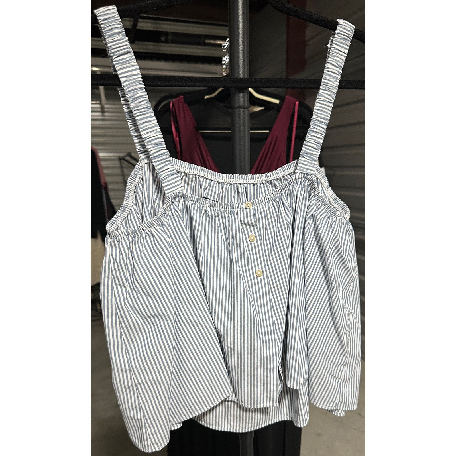Abercrombie & Fitch Abercrombie & Fitch | Poplin Sleep Tank Light Blue Stripe Size XL / US 12-14 / IT 48-50 - 4 Thumbnail