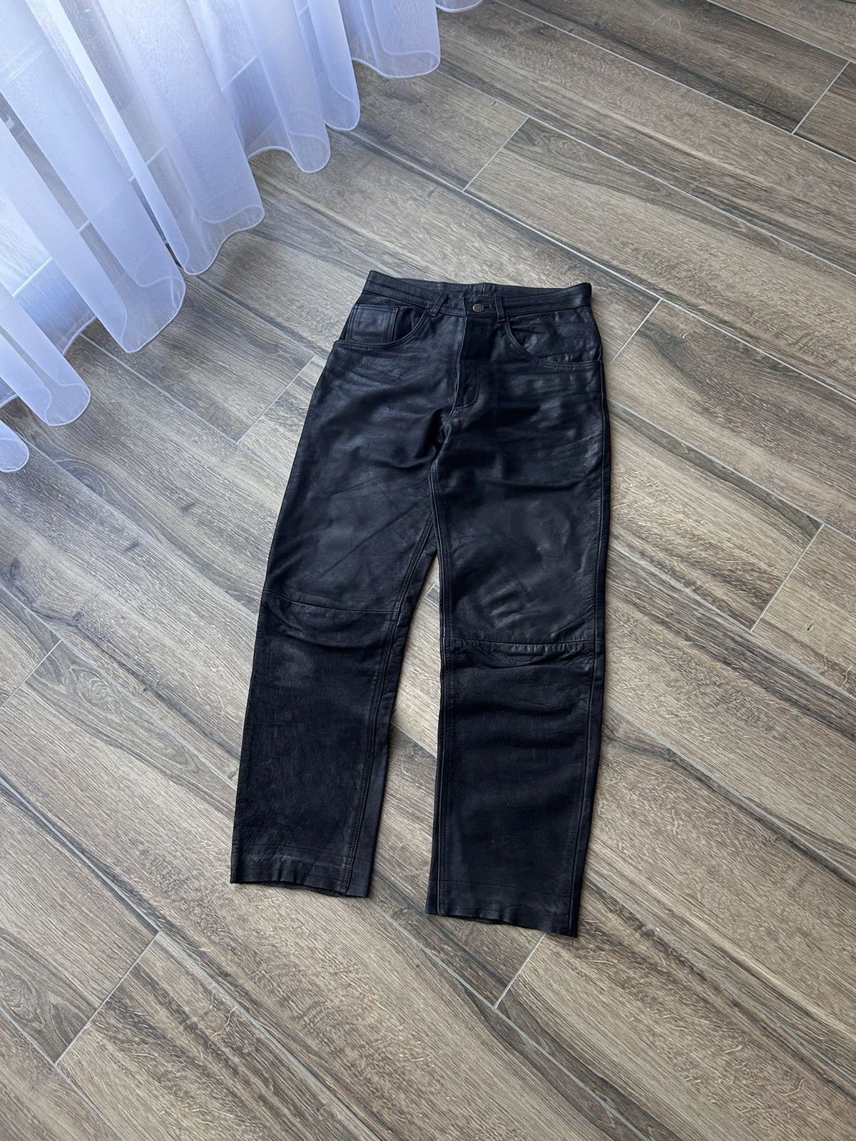 Genuine Leather × Leather × Vintage Vintage CowBoys Real Leather pants vintage 90s Size US 30 / EU 46 - 1 Thumbnail