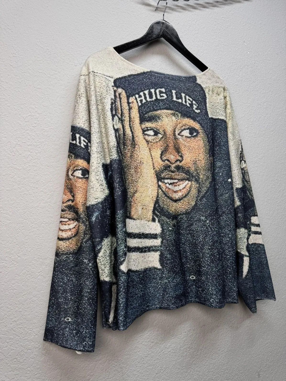 Tupac Shakur 2Pac Bling Big Face Hip Hop Rap T Shirt