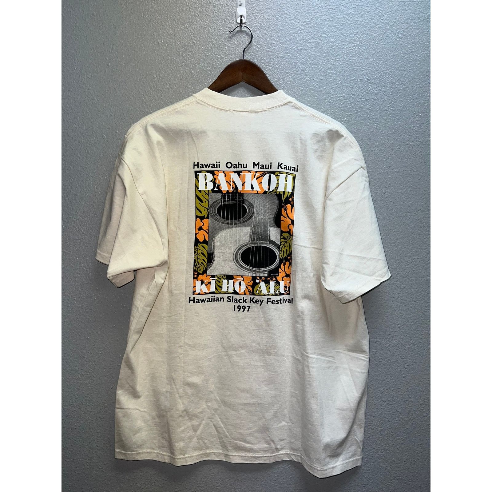 Vintage Vintage Hawaiian Slack Key Festival Shirt Bankoh Hawaii 90s Size US L / EU 52-54 / 3 - 6 Thumbnail