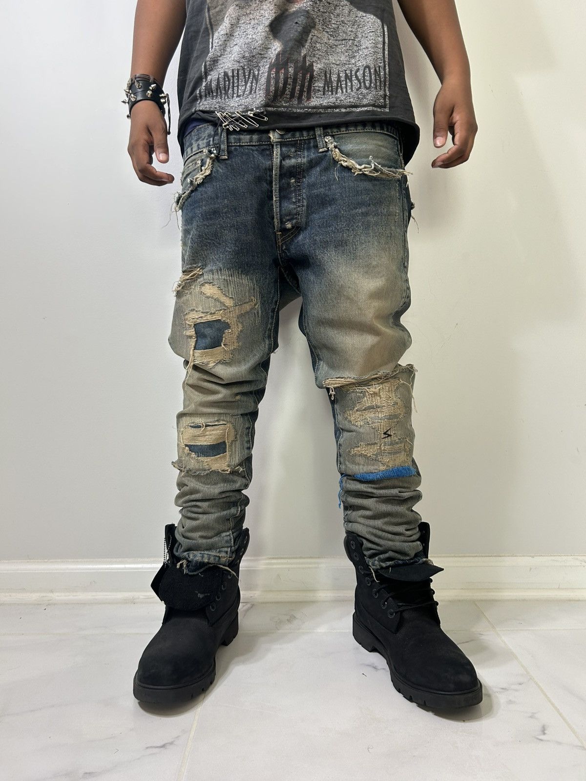 Undercover SS10 Undercover Blue Yarn 68 Denim Size US 30 / EU 46 - 10 Thumbnail
