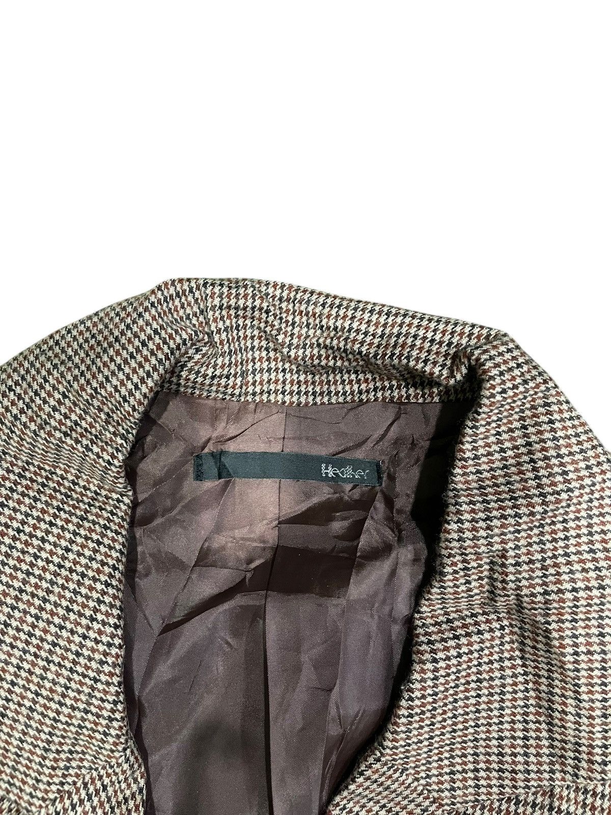 Vintage Vintage Heather Double Breasted Houndstooth Coat Size 38R - 4 Thumbnail