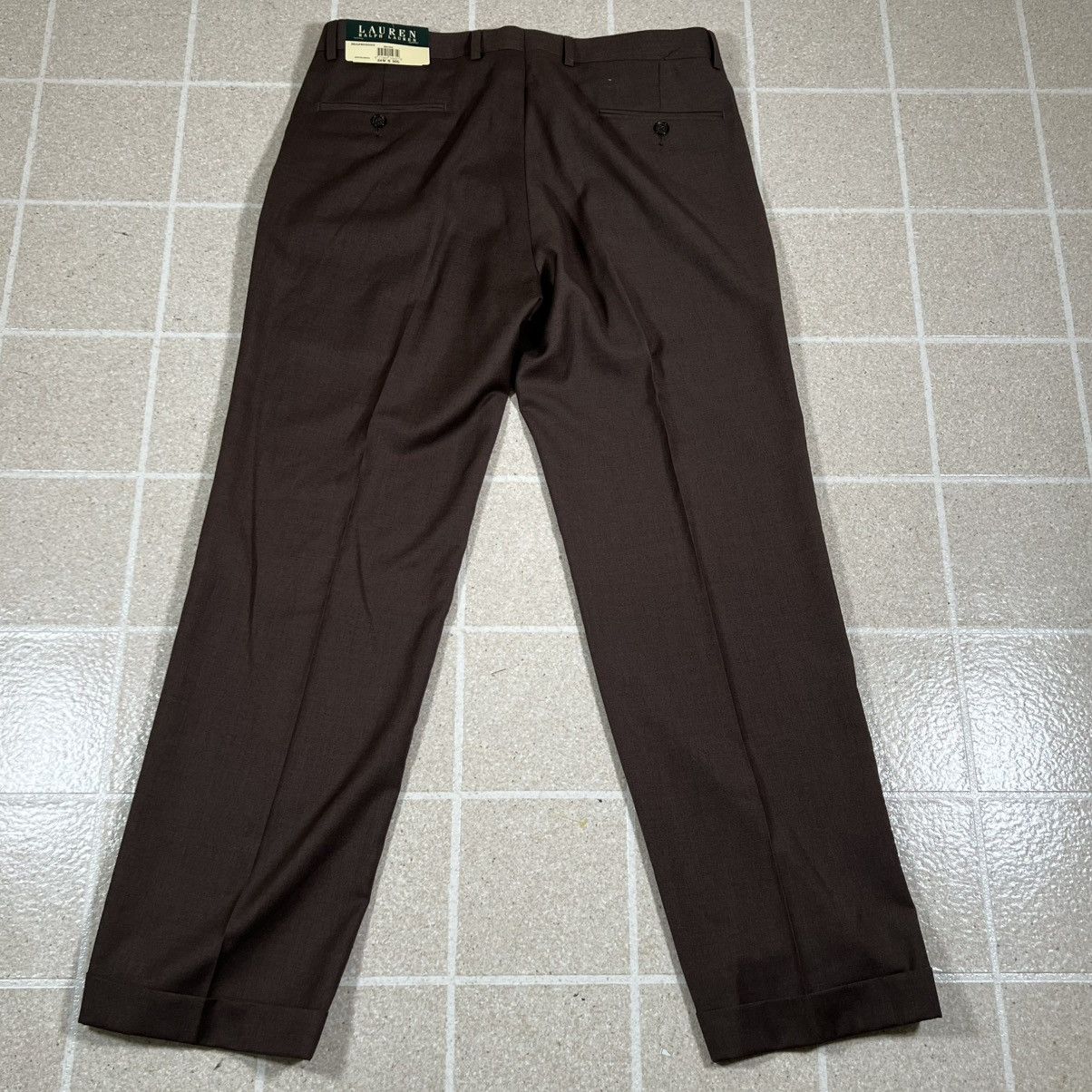 Ralph Lauren Lauren Ralph Lauren Dress Pants 34x30 Brown Pleated Cuffed Size US 34 / EU 50 - 3 Thumbnail