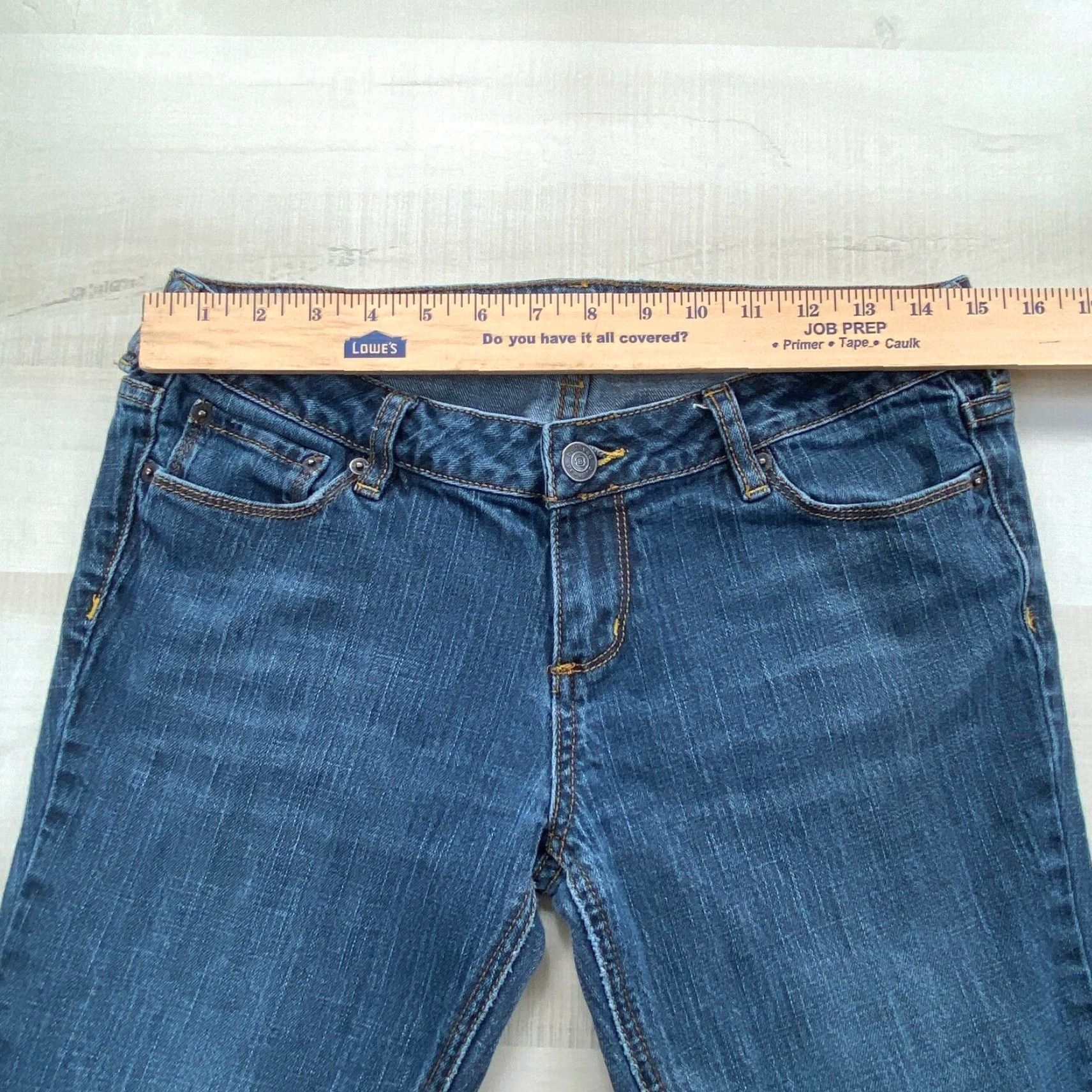 Vintage Bullhead Denim Womens Juniors Jeans Size 9 Medium Wash Sunset Straight Low Rise Size 30" / US 8 / IT 44 - 6 Thumbnail