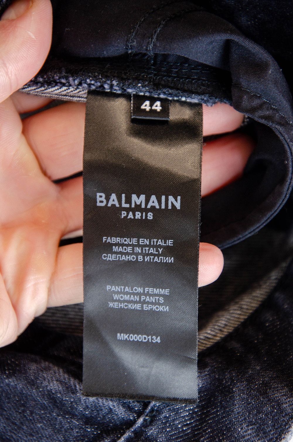 Balmain Balmain Carrot Fit Jeans Logo Pocket Dark Blue - Size IT44 Size 30" / US 8 / IT 44 - 12 Thumbnail