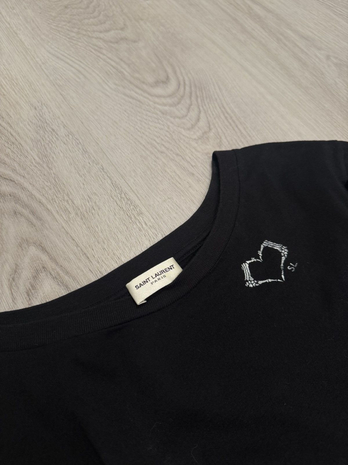 Saint Laurent Paris s/s 2018 skeleton heart tee!! Size US S / EU 44-46 / 1 - 5 Thumbnail