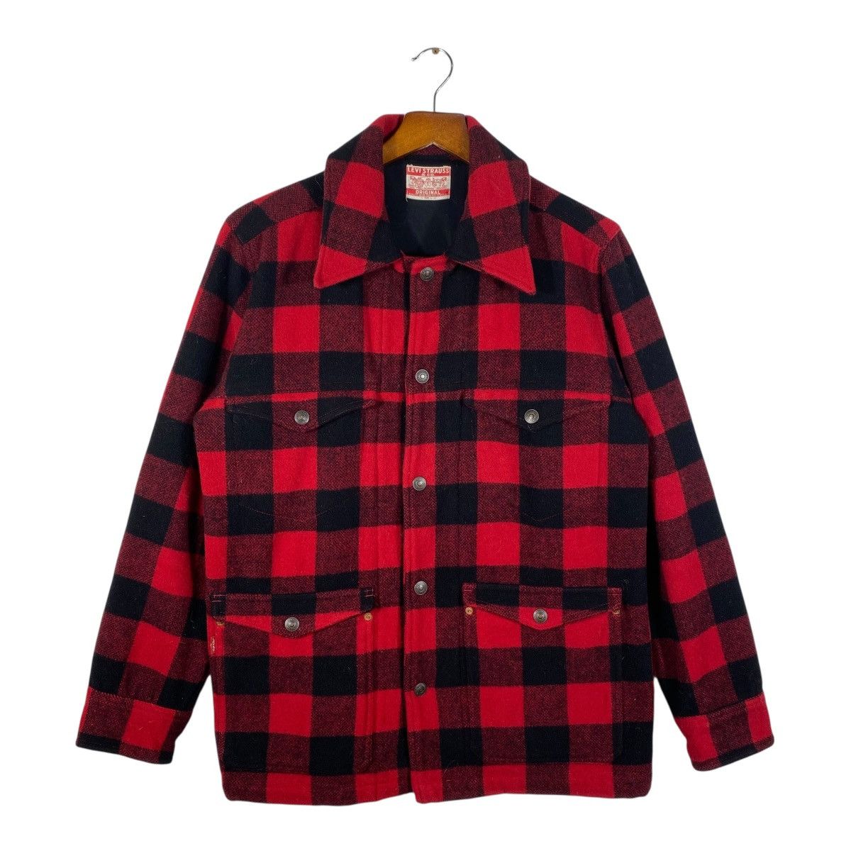 Levi's Vintage Levis Buffalo Check Cpo Wool Jacket L Size Size US L / EU 52-54 / 3 - 1 Thumbnail