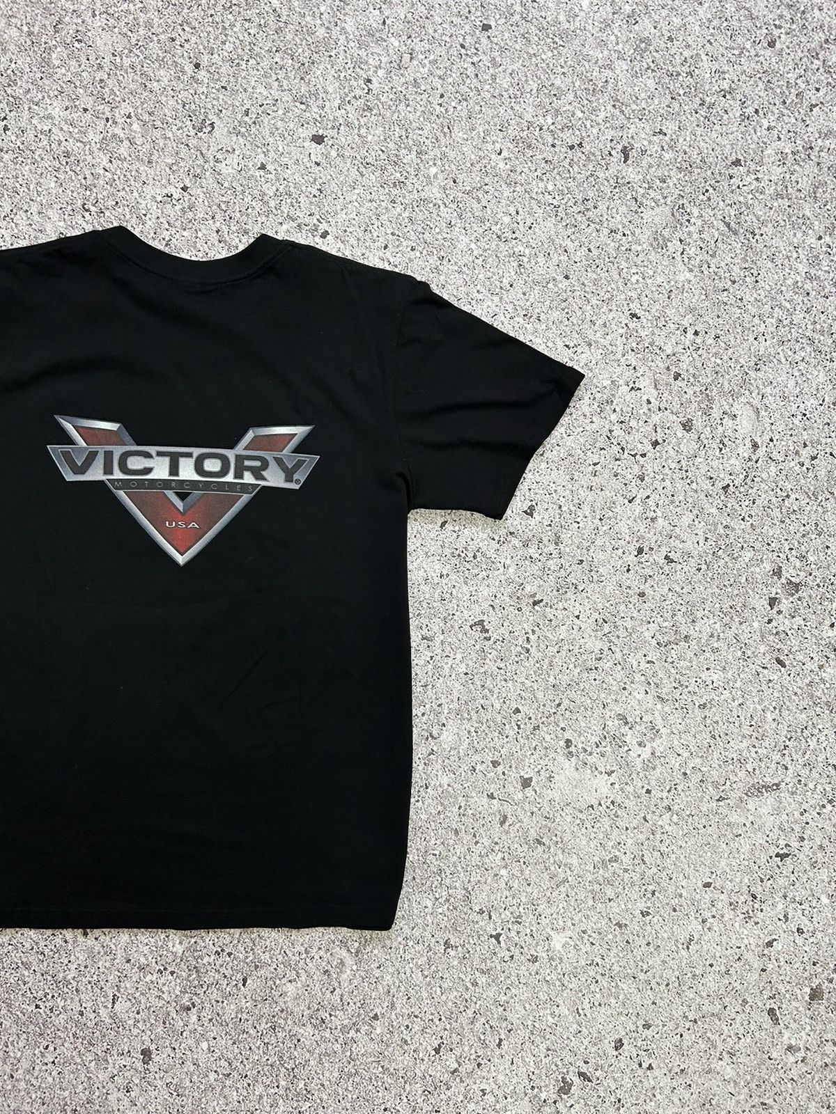 Band Tees × Vintage Vintage Victory Motorcycle USA Retro Bike T-Shirt Size US XL / EU 56 / 4 - 6 Thumbnail