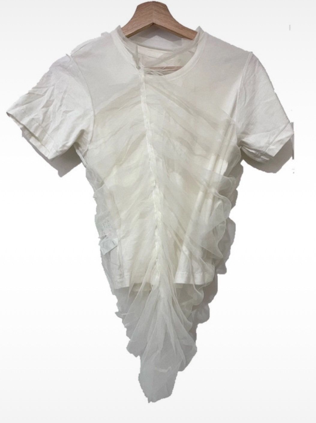 Comme des Garcons Comme des Garcons White Mesh Distorted Short Sleeve AD2006 Size ONE SIZE - 6 Thumbnail