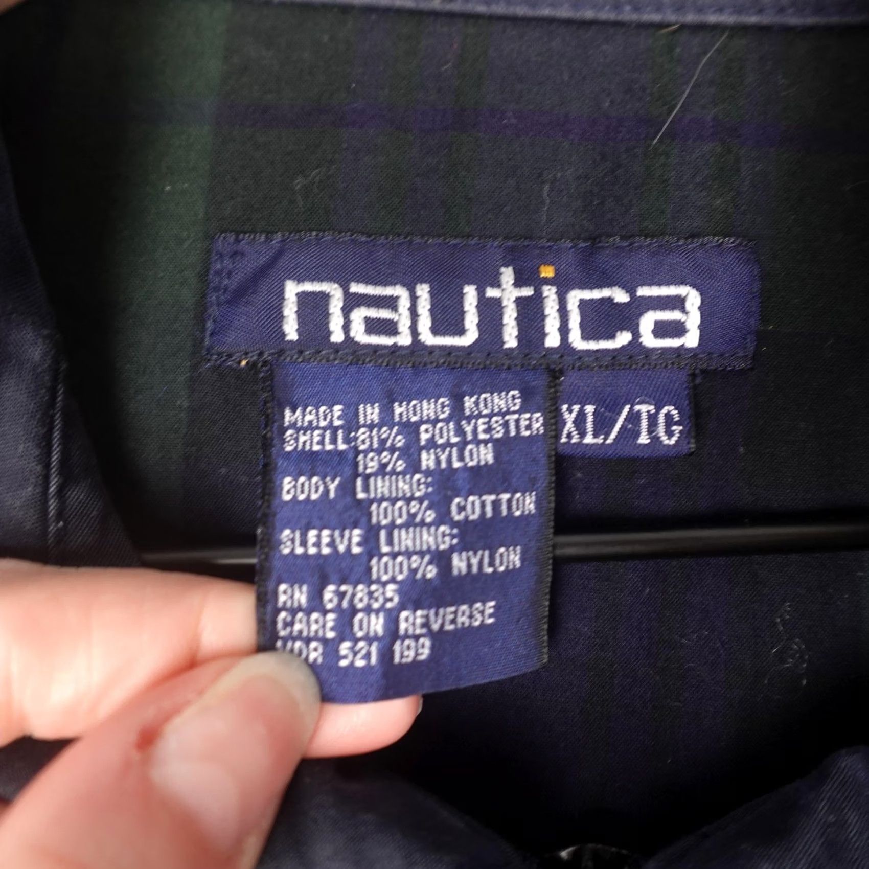 Nautica VINTAGE Nautica Jacket Mens XL Navy Blue Plaid Lined Windbreaker Outdoor 90s Size US XL / EU 56 / 4 - 2 Thumbnail