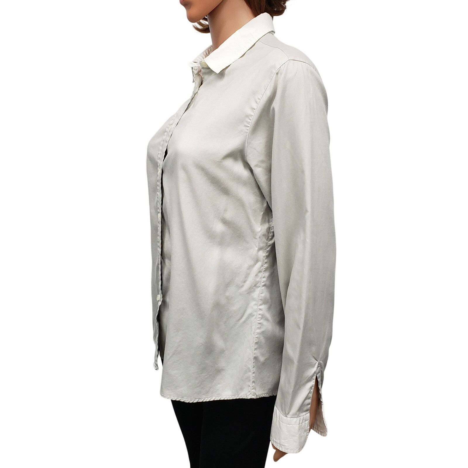 Amina Rubinacci Amina Rubinacci Napoli Shirt Made in Italy Two-tone L/S M Size M / US 6-8 / IT 42-44 - 7 Thumbnail
