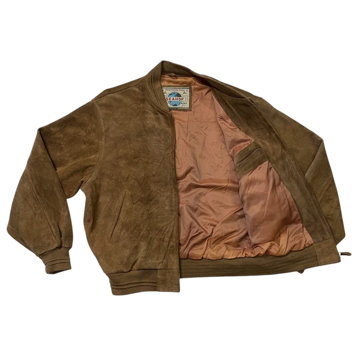 Japanese Brand Sea Hop Vintage 90s Leather Suede Jacket Schott Style Size US L / EU 52-54 / 3 - 8 Thumbnail