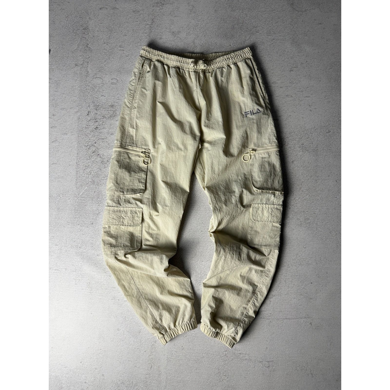 Fila Vintage Fila White Cuffed Track Pants - Women's Small Size 30" / US 8 / IT 44 - 1 Thumbnail