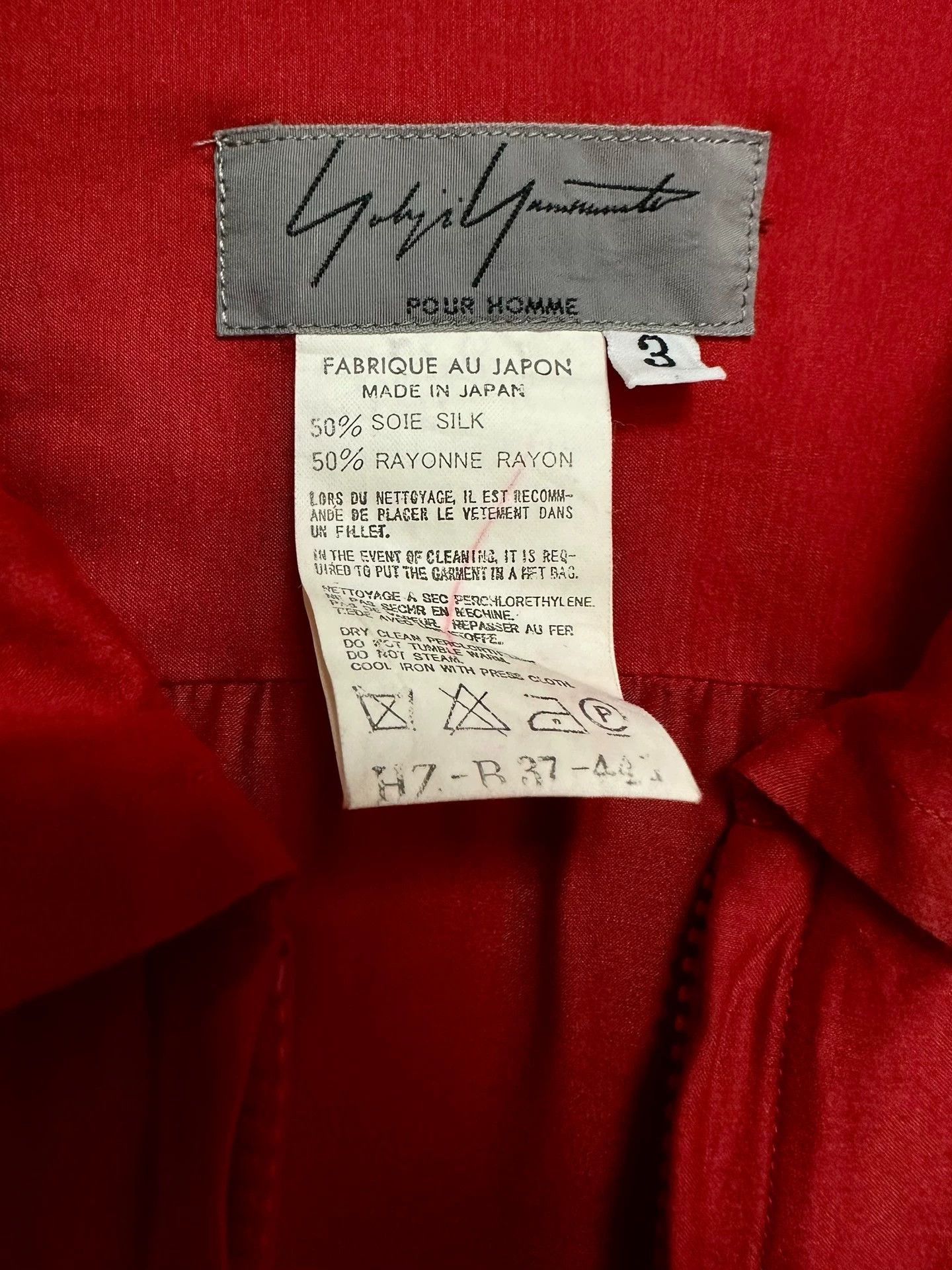 Yohji Yamamoto Yohji Yamamoto 04ss Taisho Silk Red Shirt-2505 Size US L / EU 52-54 / 3 - 6 Thumbnail