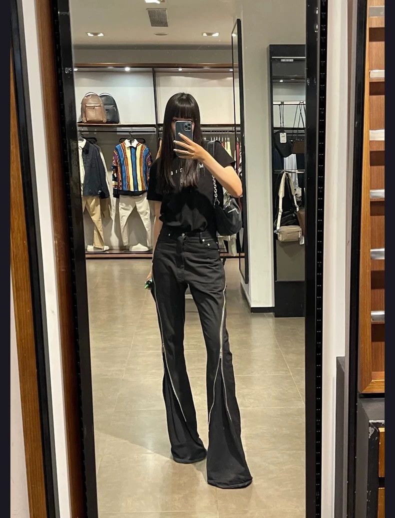 Rick Owens Double-line zipper pants-2506