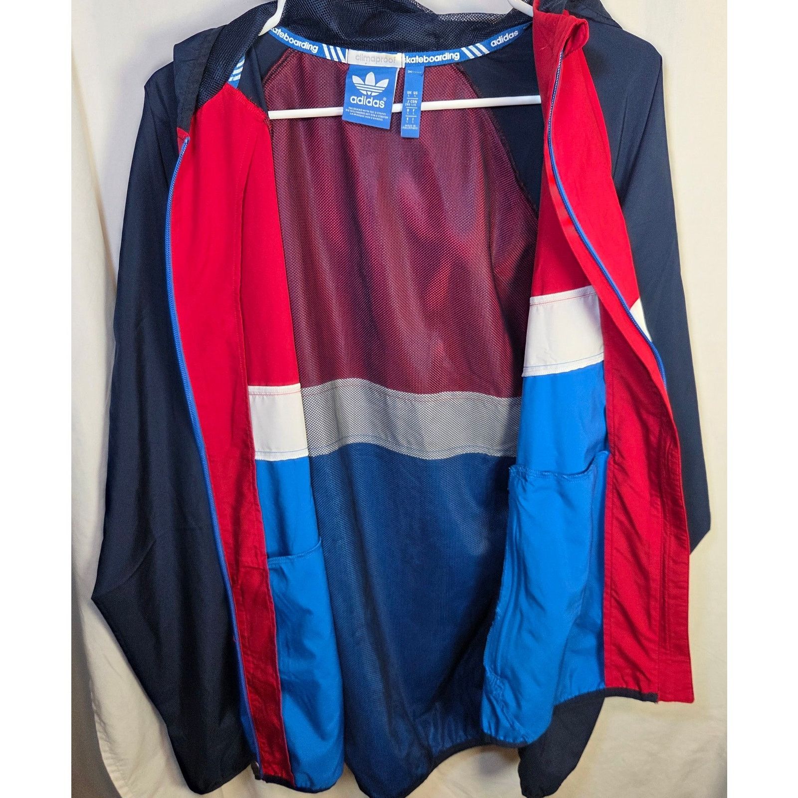 Adidas Adidas Skateboarding Climaproof Jacket L 2014 Red White Blue Size US L / EU 52-54 / 3 - 3 Thumbnail