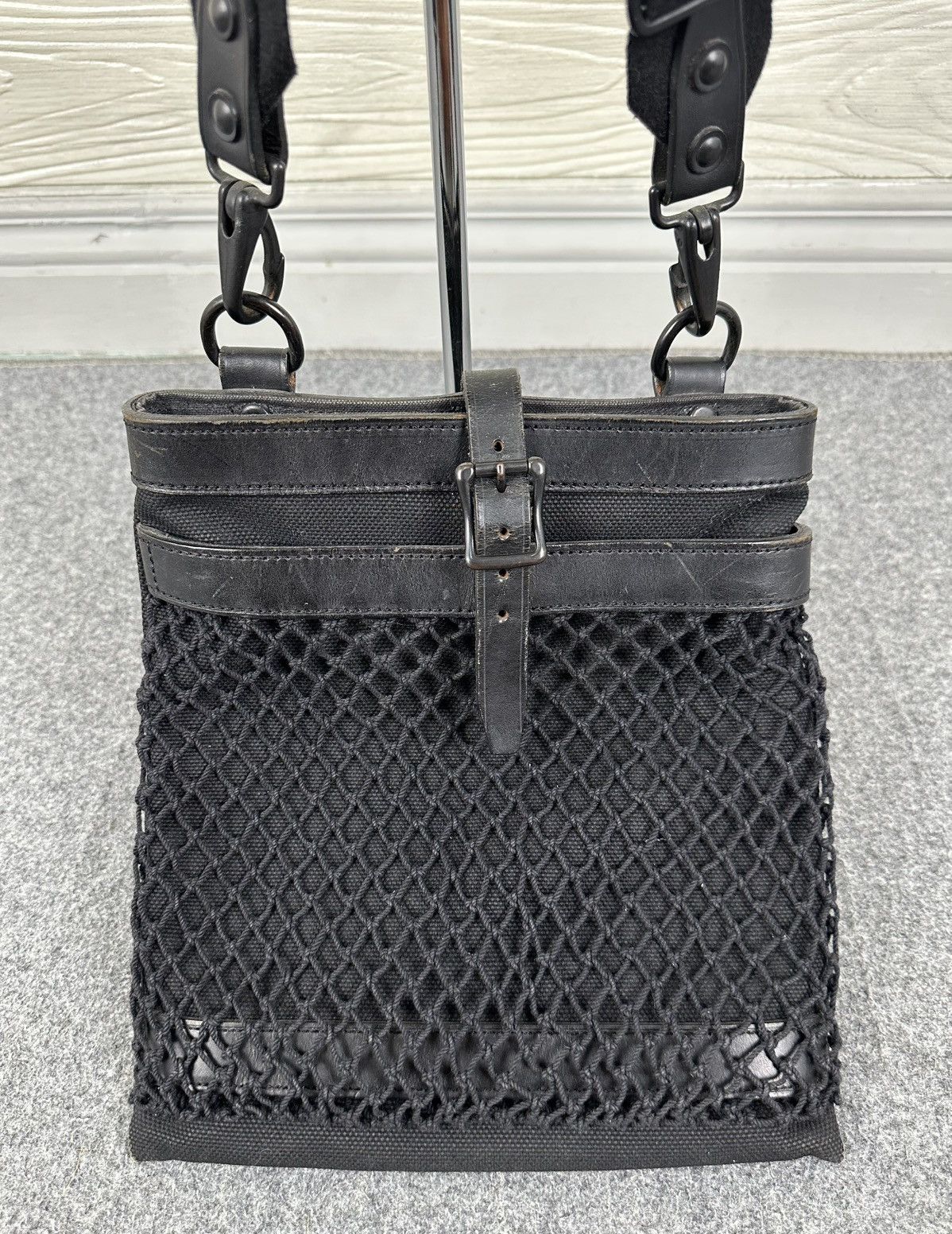 Japanese Brand × Porter Porter - Fisherman Crossbody Canvass Bag - Fish Net - Black Size ONE SIZE - 2 Thumbnail