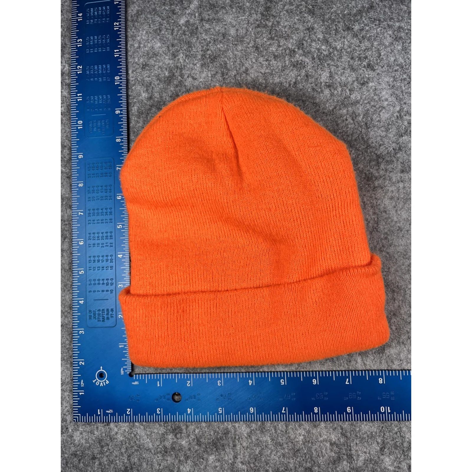 Vintage Mossy Oak Hat Beanie Mens One Size Orange Blaze Knit Lined Hi Vis Hunting Winter Size 44L - 5 Thumbnail