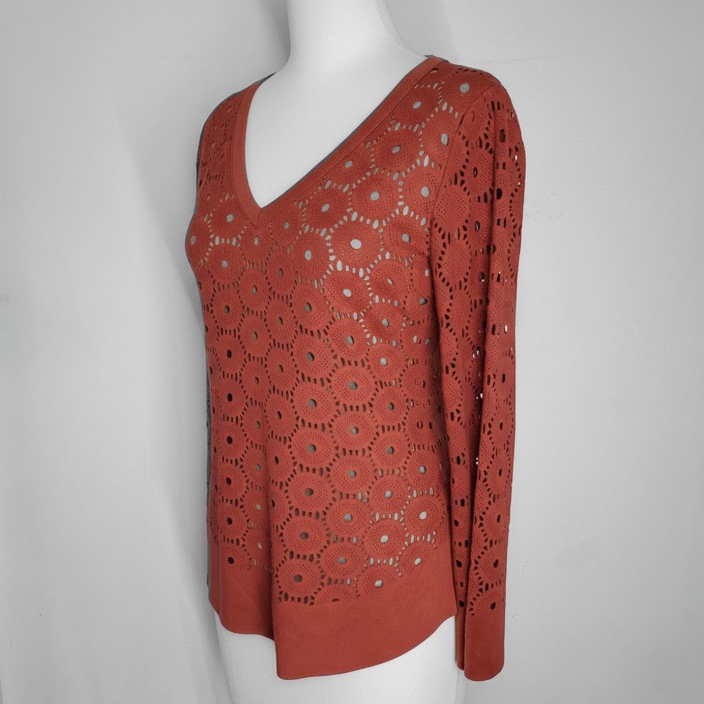 Other Alberto Makali S/M Tunic Top Microfiber Suede Laser-Cut Size M / US 6-8 / IT 42-44 - 2 Thumbnail