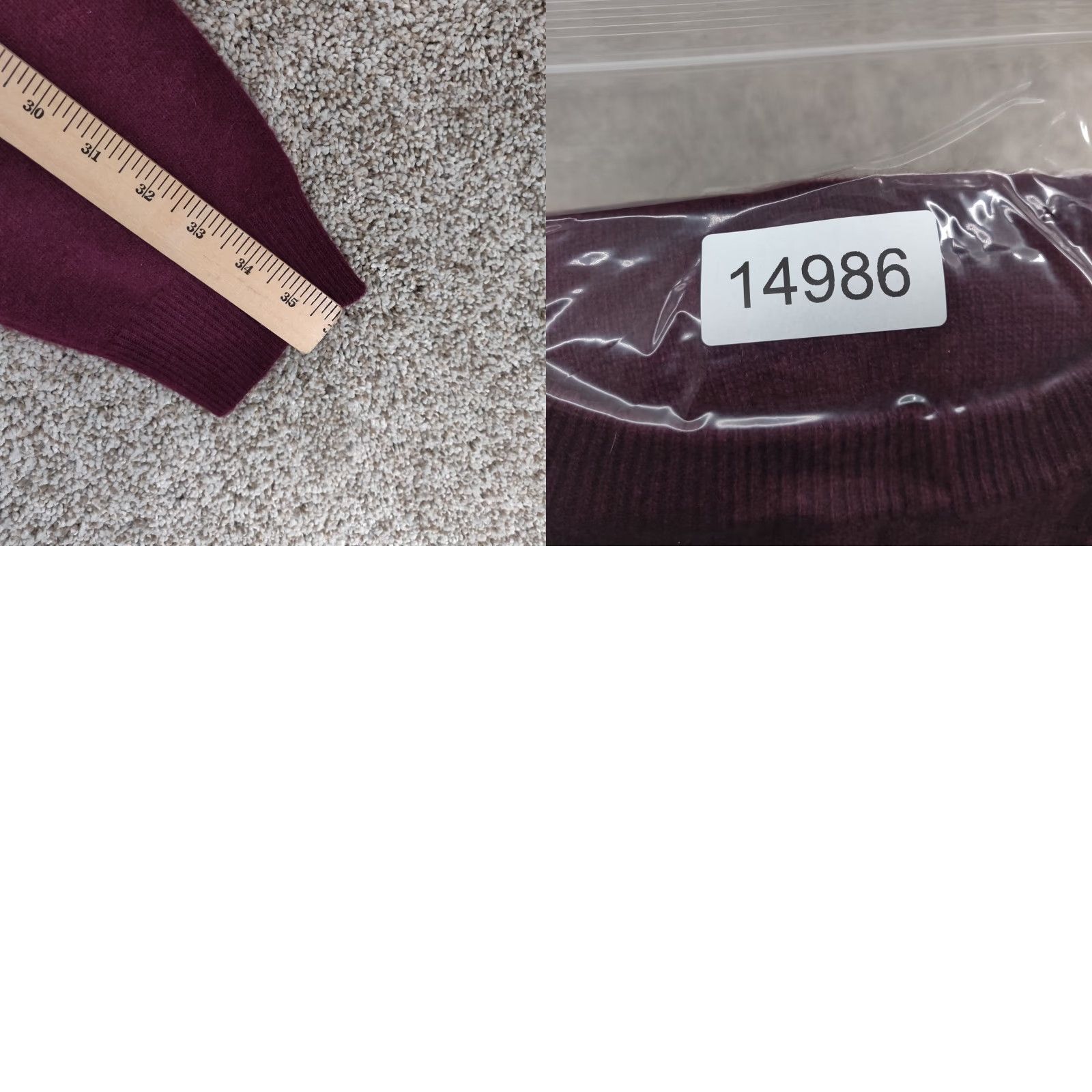 Vintage Woods & Gray Sweater Mens 2XL V Neck 100% Cashmere Pullover Red/Maroon Solid Knit All Seasons Casual Fashion" Size US XXL / EU 58 / 5 - 9 Thumbnail