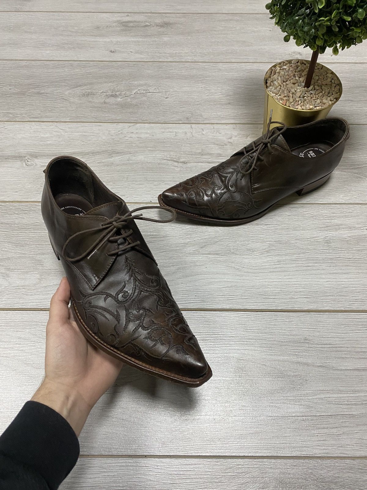 Sendra Sendra vintage patterns western leather boots shoes cowboy Size US 12.5 / EU 45-46 - 2 Thumbnail